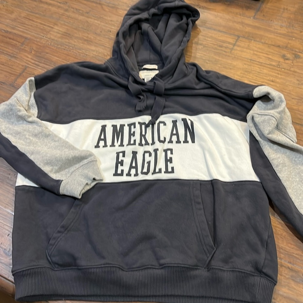 American Eagle Ahh-mazingly soft blue/ white  sweatshirt